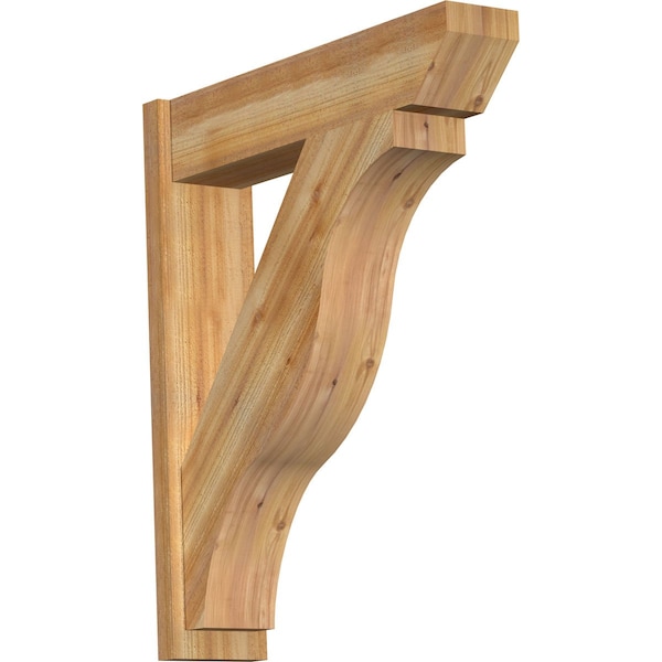 Ekena Millwork Funston Slat Rough Sawn Outlooker, Western Red Cedar, 8"W x 34"D x 40"H OUT08X34X40FST06RWR - main